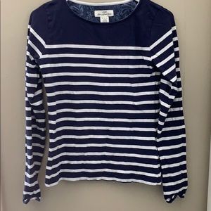 Striped long sleeve top